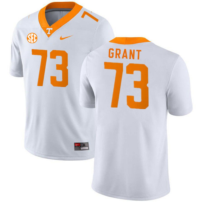 Men #73 Brian Grant Tennessee Volunteers College Football Jerseys Stitched Sale-White - Click Image to Close